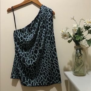 THE LIMITED one shoulder silk tank